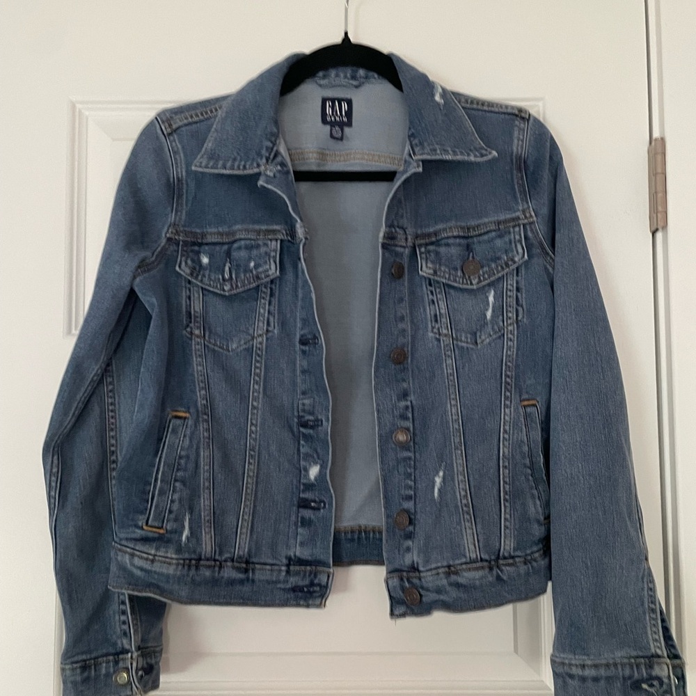 GAP Stretch Denim Jacket, Petite XS - Picture 2 of 7